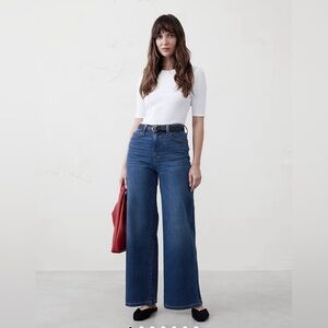 Banana Republic Indigo Blue  High rise wide leg Jeans 27” waist